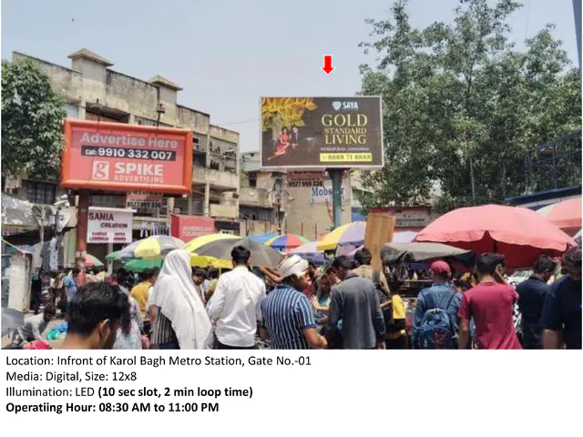 Digital LED Screen at Karol Bagh Metro Station